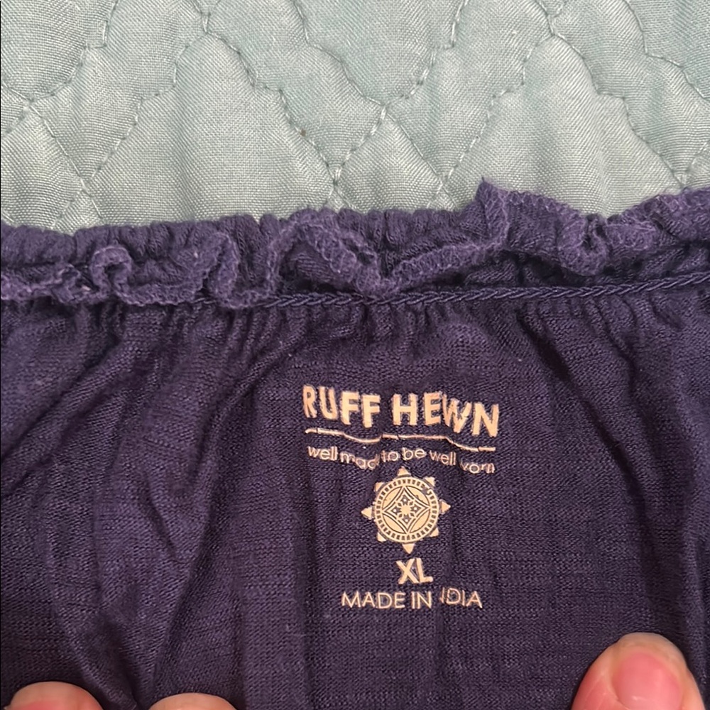 Ruff Hewn Purple Blouse with Floral Embroidery - Picture 2 of 2